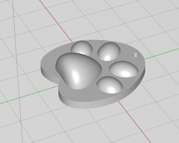 cat paw-shaped pendant 3D Print 524040