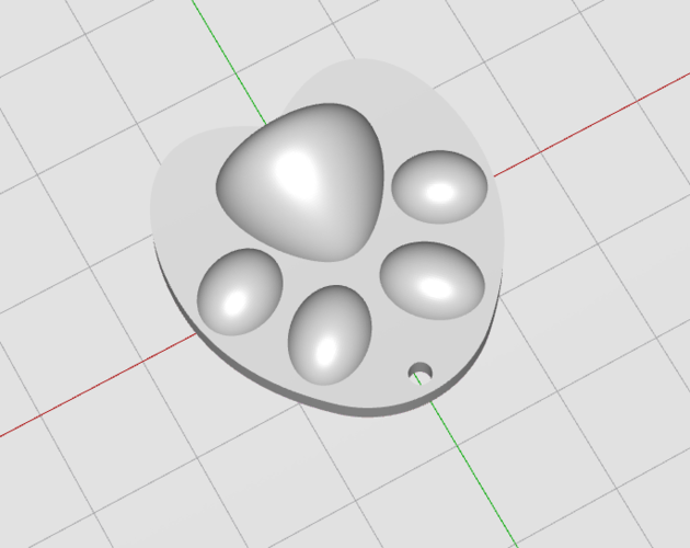 cat paw-shaped pendant 3D Print 524041