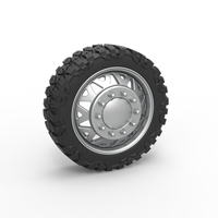 Small Front semi wheel for pickup Version 1 Scale 1:25 3D Printing 524065