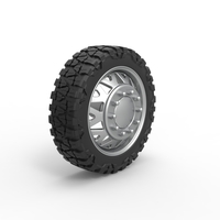 Front semi wheel for pickup Version 1 Scale 1:25 - Thumbnail 2