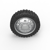Front semi wheel for pickup Version 1 Scale 1:25 - Thumbnail 6