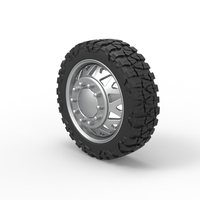 Front semi wheel for pickup Version 1 Scale 1:25 - Thumbnail 7