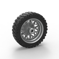 Front semi wheel for pickup Version 1 Scale 1:25 - Thumbnail 8