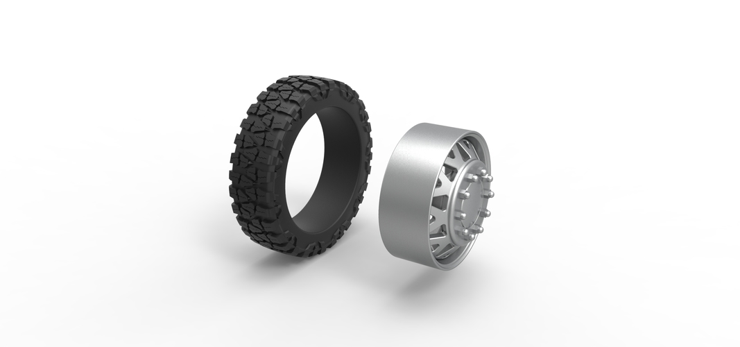 Front semi wheel for pickup Version 1 Scale 1:25 3D Print 524073