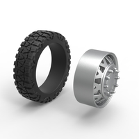 Front semi wheel for pickup Version 1 Scale 1:25 - Thumbnail 9