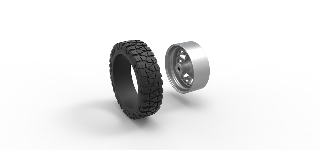 Front semi wheel for pickup Version 1 Scale 1:25 3D Print 524074