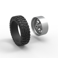 Front semi wheel for pickup Version 1 Scale 1:25 - Thumbnail 10