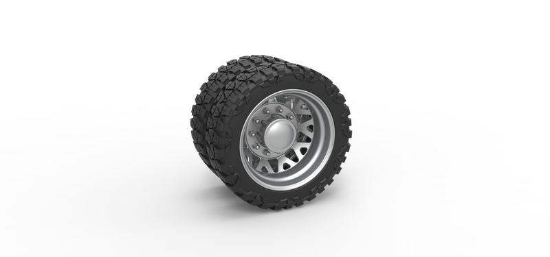 Rear semi wheel for pickup Version 1 Scale 1:25