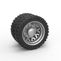 Small Rear semi wheel for pickup Version 1 Scale 1:25 3D Printing 524076