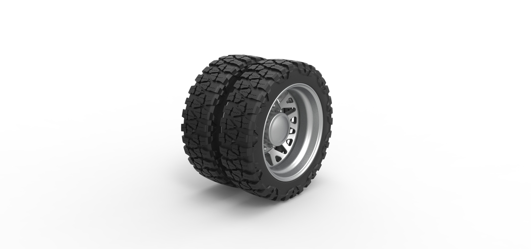 Rear semi wheel for pickup Version 1 Scale 1:25 3D Print 524077