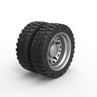 Rear semi wheel for pickup Version 1 Scale 1:25 - Thumbnail 2