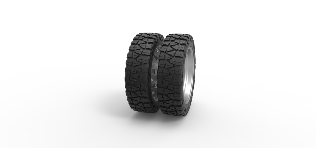 Rear semi wheel for pickup Version 1 Scale 1:25 3D Print 524078