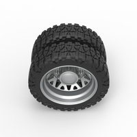 Rear semi wheel for pickup Version 1 Scale 1:25 - Thumbnail 6