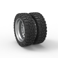 Rear semi wheel for pickup Version 1 Scale 1:25 - Thumbnail 7