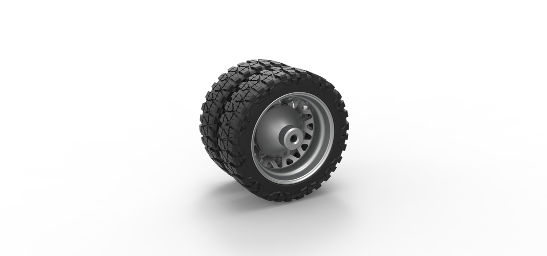 Rear semi wheel for pickup Version 1 Scale 1:25 3D Print 524083