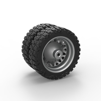 Rear semi wheel for pickup Version 1 Scale 1:25 - Thumbnail 8