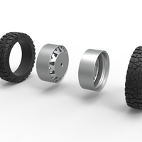 Rear semi wheel for pickup Version 1 Scale 1:25 - Thumbnail 9