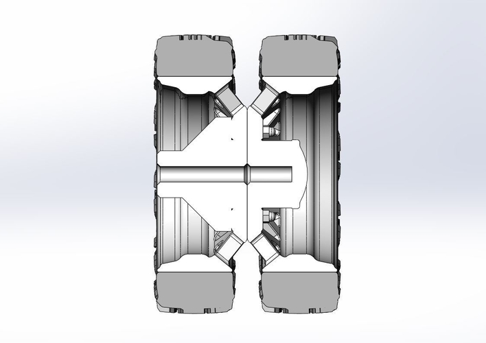 Rear semi wheel for pickup Version 1 Scale 1:25 3D Print 524086