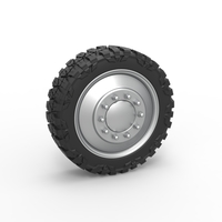 Front semi wheel for pickup Version 2 Scale 1:25 - Thumbnail 1