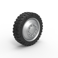 Front semi wheel for pickup Version 2 Scale 1:25 - Thumbnail 2