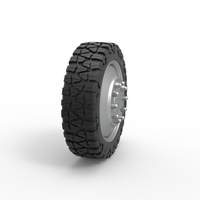 Front semi wheel for pickup Version 2 Scale 1:25 - Thumbnail 3