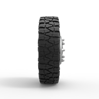 Front semi wheel for pickup Version 2 Scale 1:25 - Thumbnail 4