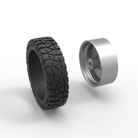 Front semi wheel for pickup Version 2 Scale 1:25 - Thumbnail 10