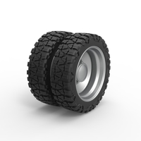 Rear semi wheel for pickup Version 2 Scale 1:25 - Thumbnail 2