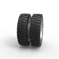 Rear semi wheel for pickup Version 2 Scale 1:25 - Thumbnail 3