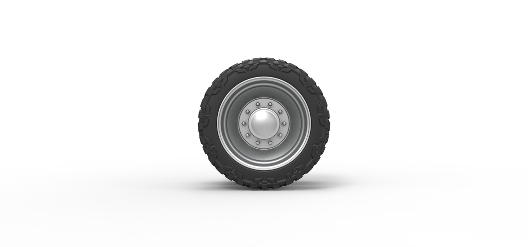 Rear semi wheel for pickup Version 2 Scale 1:25 3D Print 524102