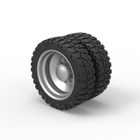 Rear semi wheel for pickup Version 2 Scale 1:25 - Thumbnail 7