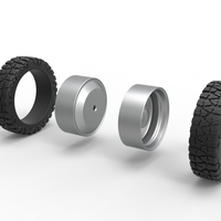 Rear semi wheel for pickup Version 2 Scale 1:25 - Thumbnail 9