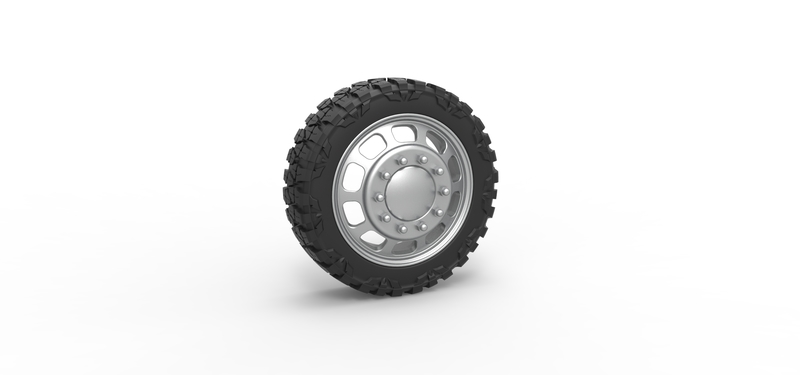 Front semi wheel for pickup Version 3 Scale 1:25