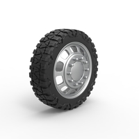 Front semi wheel for pickup Version 3 Scale 1:25 - Thumbnail 2