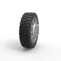 Front semi wheel for pickup Version 3 Scale 1:25 - Thumbnail 3
