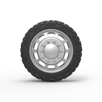 Front semi wheel for pickup Version 3 Scale 1:25 - Thumbnail 5