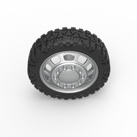 Front semi wheel for pickup Version 3 Scale 1:25 - Thumbnail 6