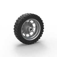 Front semi wheel for pickup Version 3 Scale 1:25 - Thumbnail 8