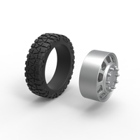 Front semi wheel for pickup Version 3 Scale 1:25 - Thumbnail 9