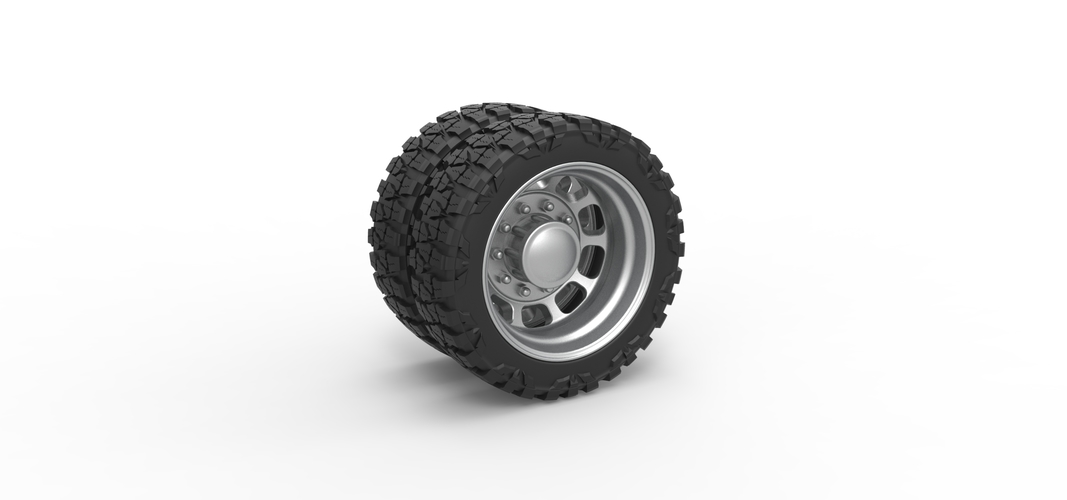 Rear semi wheel for pickup Version 3 Scale 1:25 3D Print 524123