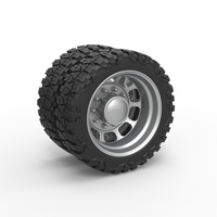 Small Rear semi wheel for pickup Version 3 Scale 1:25 3D Printing 524123