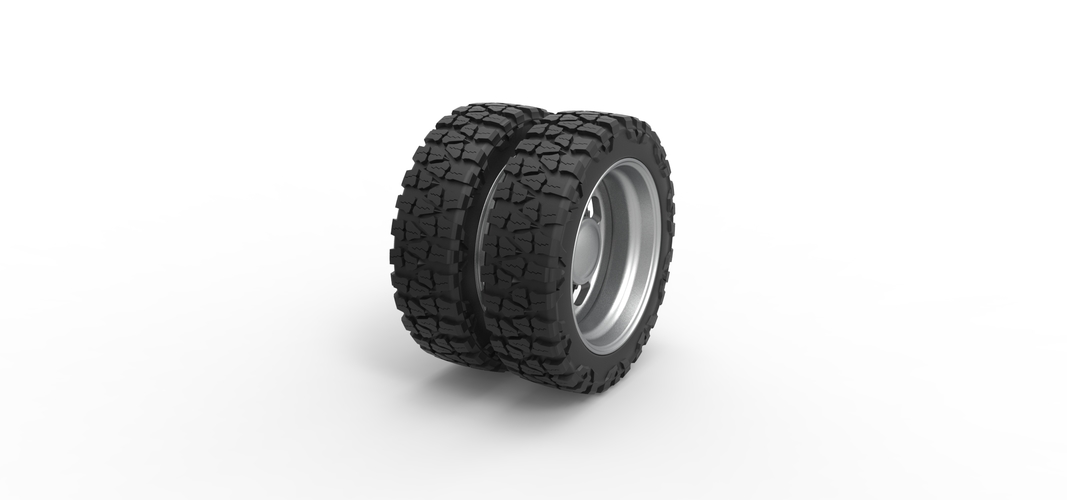 Rear semi wheel for pickup Version 3 Scale 1:25 3D Print 524124