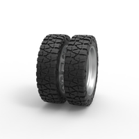 Rear semi wheel for pickup Version 3 Scale 1:25 - Thumbnail 3