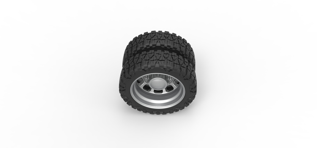 Rear semi wheel for pickup Version 3 Scale 1:25 3D Print 524128