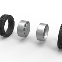 Rear semi wheel for pickup Version 3 Scale 1:25 - Thumbnail 9