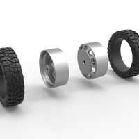 Rear semi wheel for pickup Version 3 Scale 1:25 - Thumbnail 10