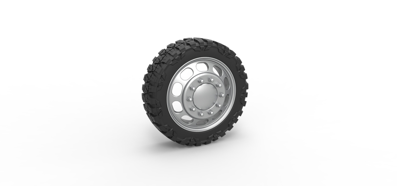 Front semi wheel for pickup Version 4 Scale 1:25