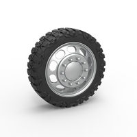 Front semi wheel for pickup Version 4 Scale 1:25 - Thumbnail 1