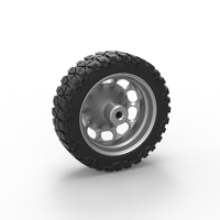 Front semi wheel for pickup Version 4 Scale 1:25 - Thumbnail 8