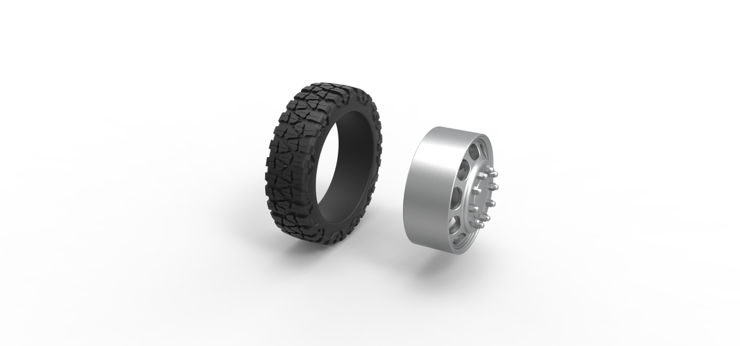 Front semi wheel for pickup Version 4 Scale 1:25 3D Print 524144